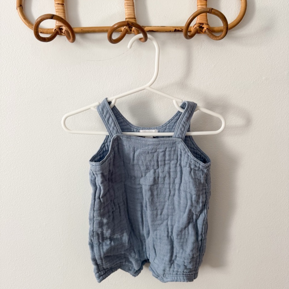 Angel Dear organic cotton muslin romper 3-6m